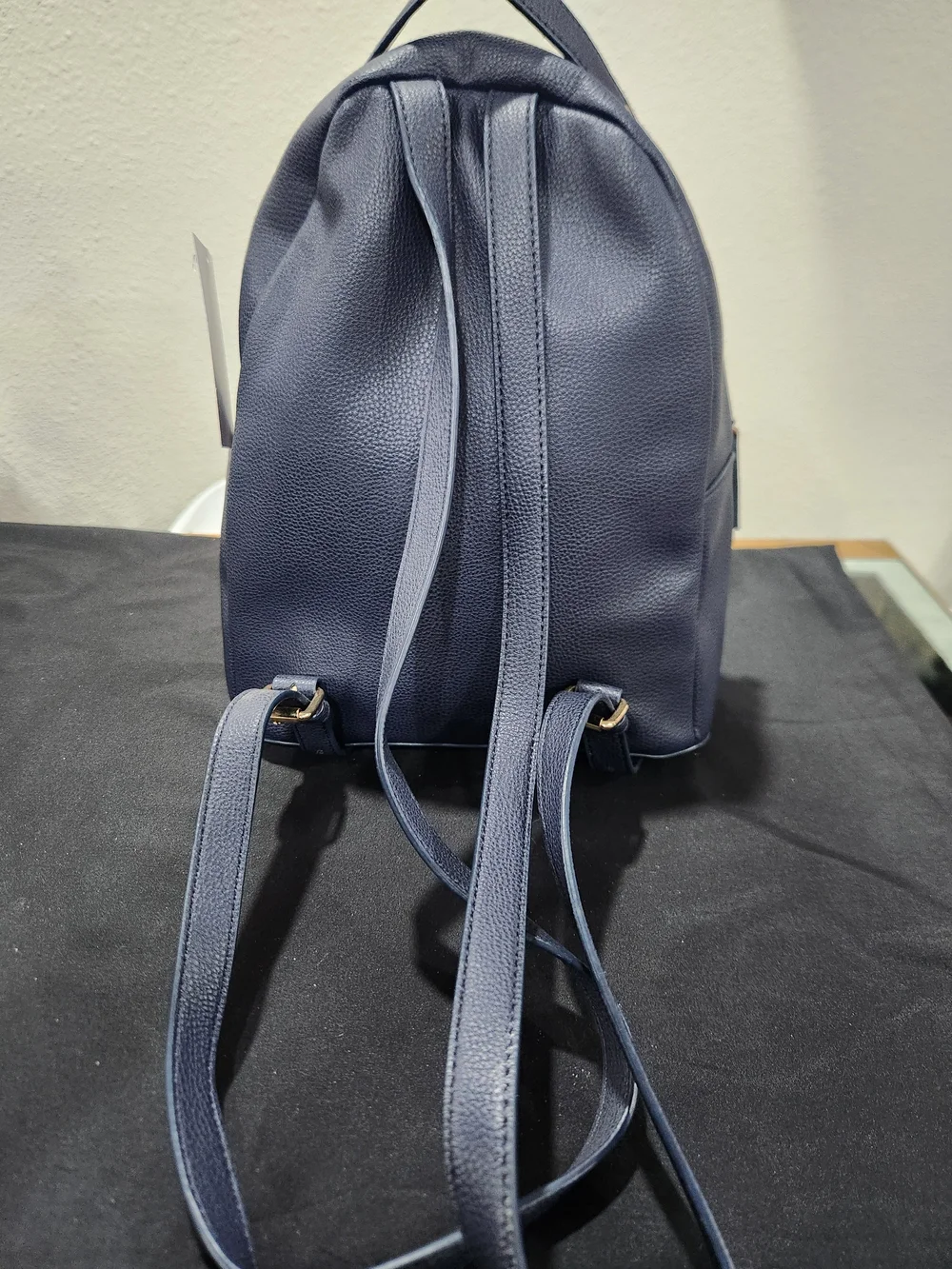 Tommy Hilfiger Dark Blue Pebbled Leather Mini Backpack